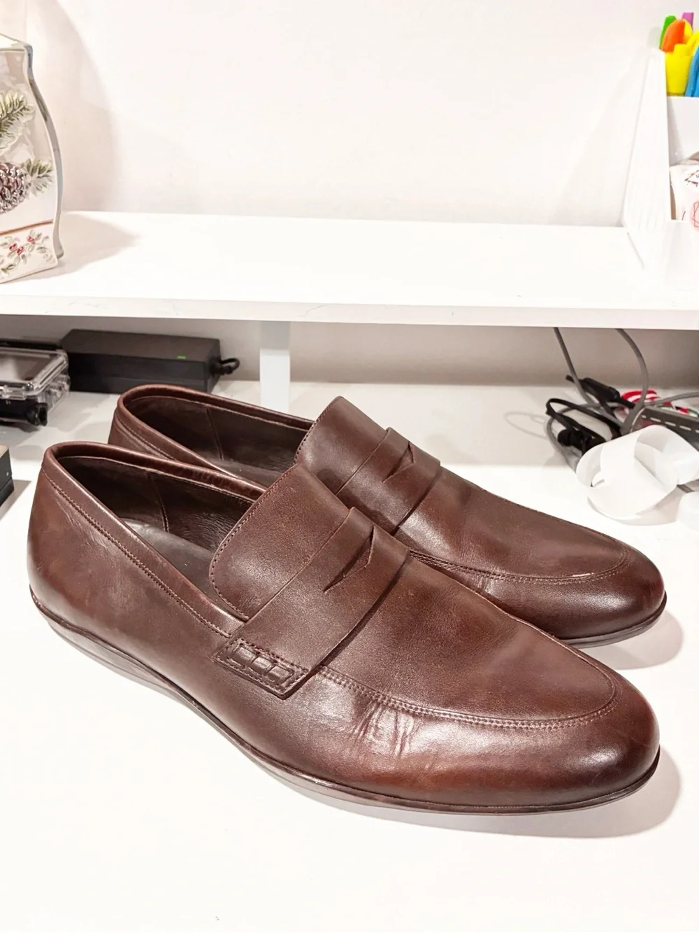 Harry’s of London Brown Leather Slip on Loafer Size 45F/12